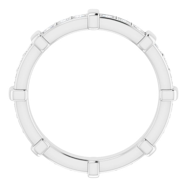 0.72 ct. Round Diamond Stackable Eternity Band-VIRABYANI